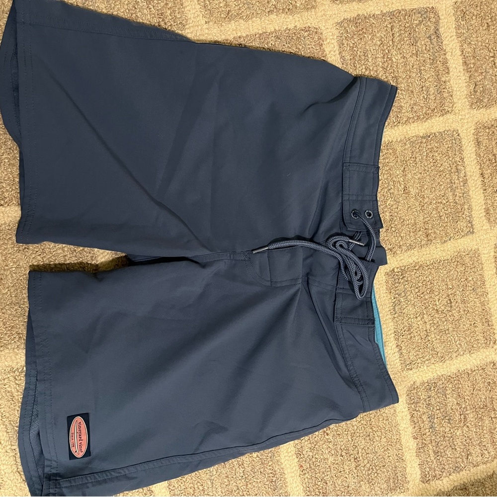 Vineyard Vines Teal and Navy Swim Shorts